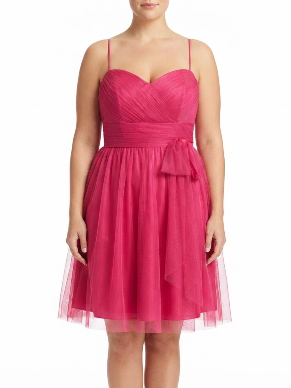 Alfred Angelo "Vivid Pink" Tulle Netting Cocktail Dress NEW- Sz. 14